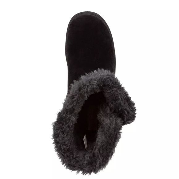 Sugar Polly Fuzzy Winter Booties Black -8 - Picture 4 of 9